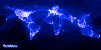 Image Showing Facebook Relationships Around The World